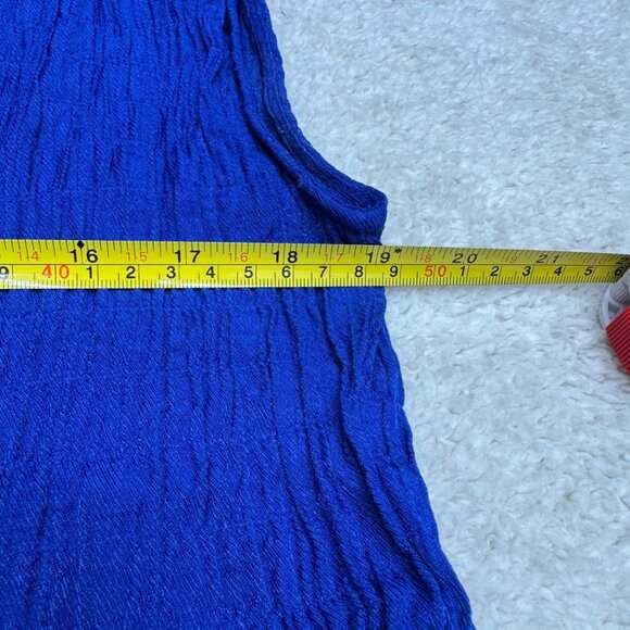 Knox Rose Women's Blue Sleeveless Textured Tiered Dress, Size L - Picture 8 of 8